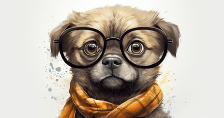 illustration background  cute random animal