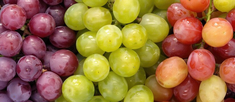 Fresh grapes ready for consumption.