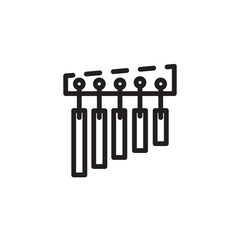 Chime Music Play Line Icon