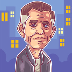 old man avatar expression cartoon character design
