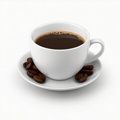 Copa de café, cup of coffe. AI Generative - obrazy, fototapety, plakaty