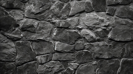 Dark black stone wall grunge
