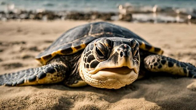 turtle on the beach