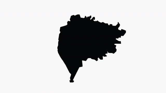 Animated map of Taizz in Yemen