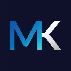 MK Letter Logo Template Illustration Design.