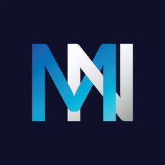Unique MN letter logo Icon vector template.