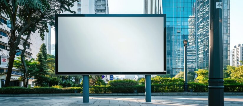 Mockup of an outdoor advertising display