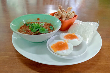 Local food of the northern people of Thailand, economical set