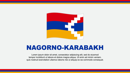 Nagorno Karabakh Flag Abstract Background Design Template. Nagorno Karabakh Independence Day Banner Social Media Vector Illustration. Nagorno Karabakh Design