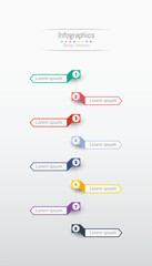 Infographic 8 options design elements for your business data. Vector Illustration.