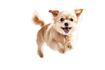 motion little cute braun sincere doggy pet funny action studio happy love posing white background pets dog delighted emotions movement playing playful maltipu looks concept adorable animal aspiring