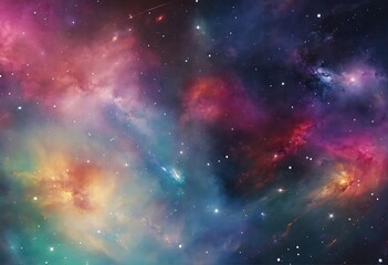 Galaxy cosmos abstract multicolored background - obrazy, fototapety, plakaty