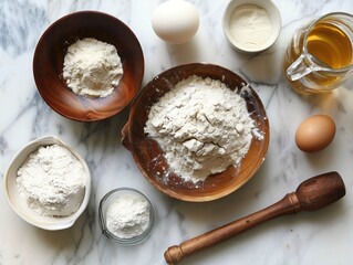 Fototapeta na wymiar Gluten-free baking ingredients