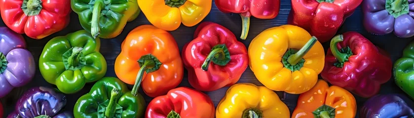 Foto op Plexiglas Brightly colored bell peppers © Nisit