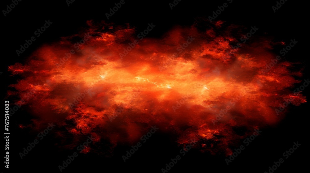 Poster  a black background with a red and yellow fireball in the middle of the image and a black background with a red and yellow fireball in the middle of the middle of the image.