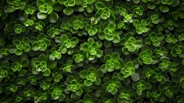  a close up of a bunch of plants with green leaves in the center of the picture, with a black background.