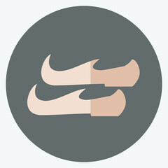 Icon Arabic Shoes - Flat Style - Simple illustration