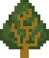 Obraz premium Pixel Art Tree