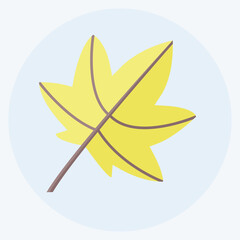 Leaf II Icon in trendy flat style isolated on soft blue background