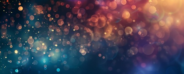 Captivating bokeh effect background with a gradient from warm to cool tones, perfect for creating an enchanting and magical atmosphere. - obrazy, fototapety, plakaty