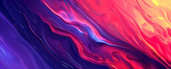 Mesmerizing fluid art with swirls of reds and purples creating a vibrant, hypnotic abstract background for creative design use. - obrazy, fototapety, plakaty