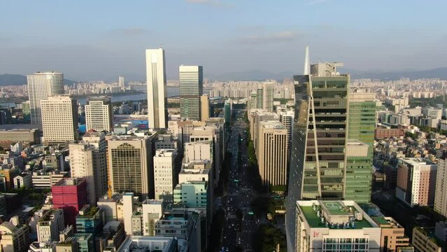 Asia Korea Seoul Samsung-dong City Building Tehran Road Traffic