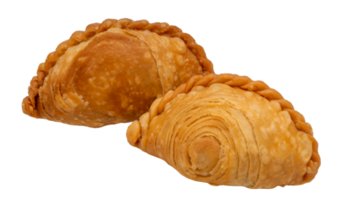 Curry puff on white background, Curry puff pastry on white PNG File.