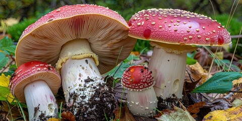 Russula Mushrooms - obrazy, fototapety, plakaty