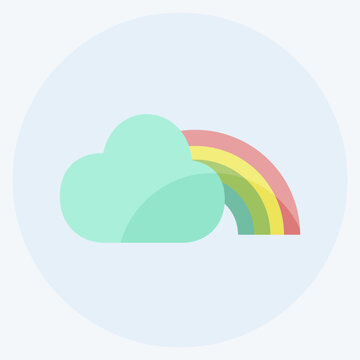 Icon Rainbow. suitable for Spring symbol. flat style. simple design editable. design template vector. simple symbol illustration