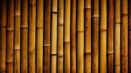 old brown tone bamboo plank fence texture for background 