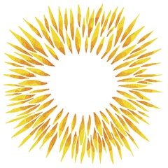 Abstract yellow petal flower banner watercolor illustration for decoration on garden, wedding and summer seasonal .