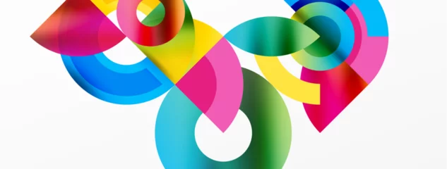 Gordijnen Trendy simple circle abstract background. Vector Illustration For Wallpaper, Banner, Background, Card, Book Illustration, landing page © antishock