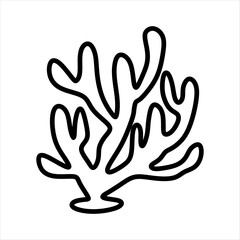 Obraz premium Outline Algae Plant Abstract Vector Element