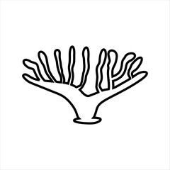 Outline Algae Plant Abstract Vector Element