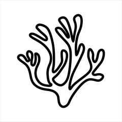 Outline Algae Plant Abstract Vector Element