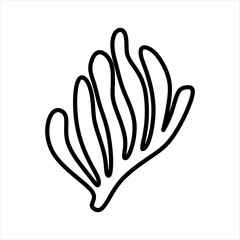 Outline Algae Plant Abstract Vector Element