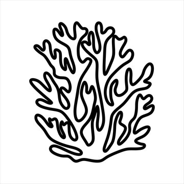 Outline Algae Plant Abstract Vector Element