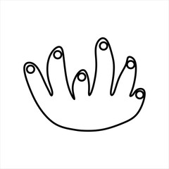 Outline Algae Plant Abstract Vector Element