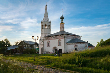 Fototapeta na wymiar View of the Church of St. Nicholas the Wonderworker (Nikolskaya Church) on a sunny summer day, Suzdal, Vladimir region, Russia