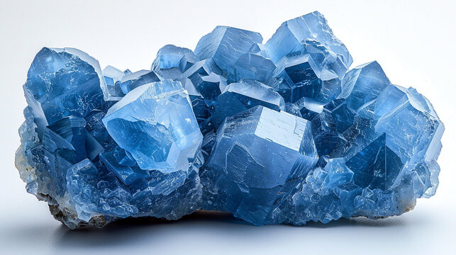 Jeremejevite stone white background