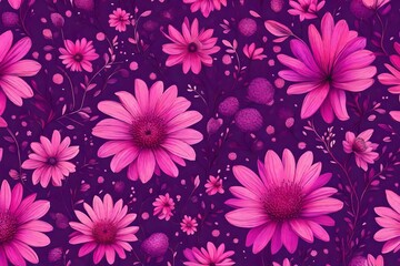 Fototapeta na wymiar Pink flower on purple background 