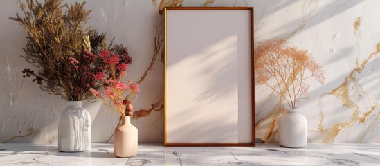 Mockup of a poster frame