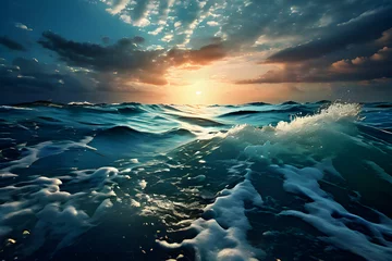 Fototapeten sunset over the sea © hugi
