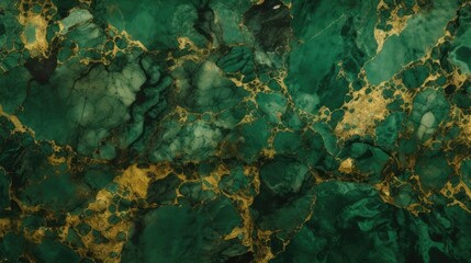 Green Marble with golden texture background - obrazy, fototapety, plakaty