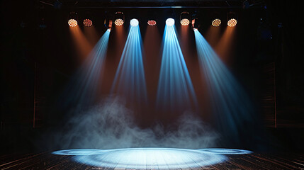 The spotlight illuminates the concert stage.