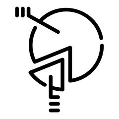 Fototapeta premium pie chart Line Icon