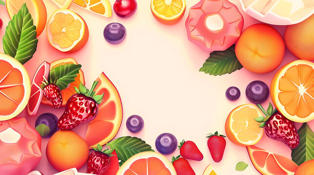 Fun fruits wallpaper,  add vitamins and minerals to the body