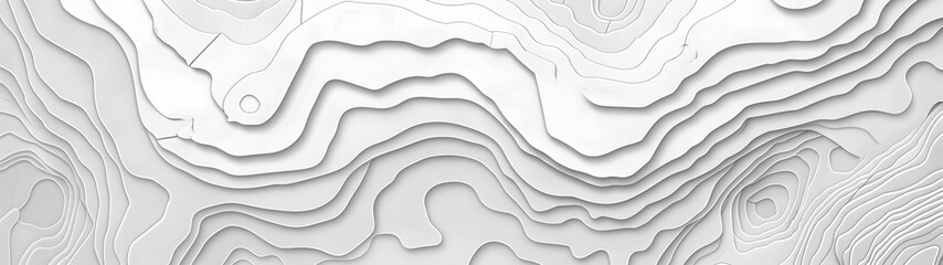 Abstract Map Contour Lines Illustration