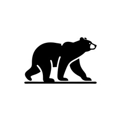 black and white bear vector. bear logo design template