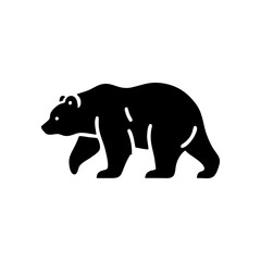 black and white bear vector. bear logo design template